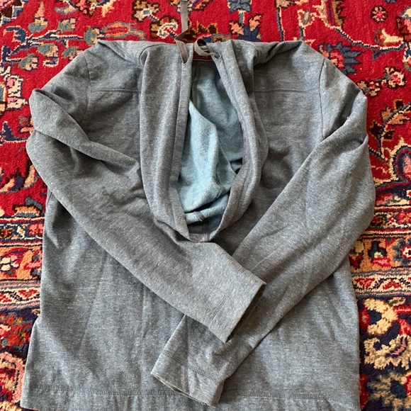 Soft Blue Zip Up Hoodie - Picture 6 of 6